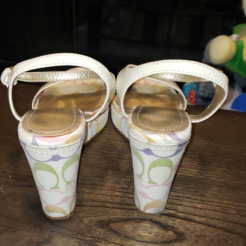 Coach Klara Multicolor Sign C Platform Sandal 7 - Picture 6 of 9